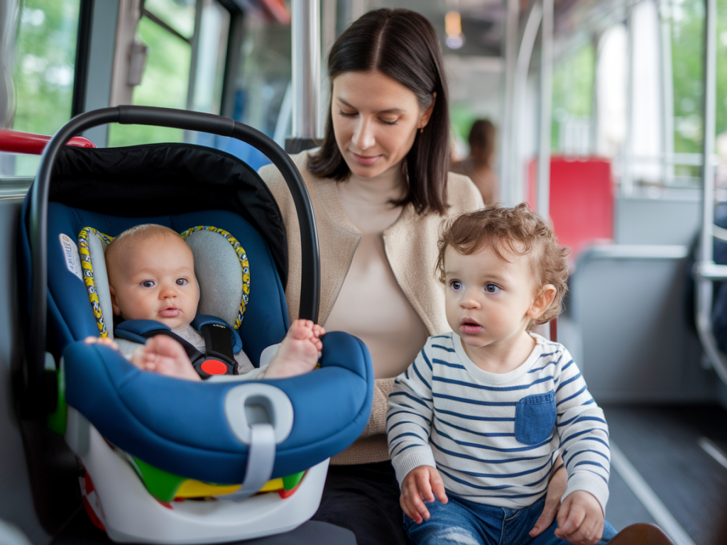 Comment gérer les sorties en poussette dans les transports en commun avec deux enfants