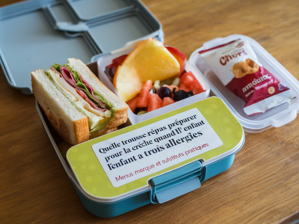 Quelle trousse repas préparer pour la crèche quand l'enfant a trois allergies : menus, marques et substituts pratiques